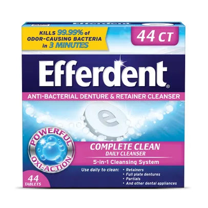 EFFERDENT ANTI-BACTERAL DENTURE CLEANSER /44 TABLETS