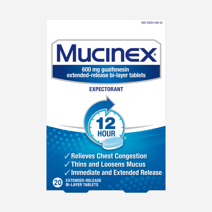 Mucinex DM 12 Hour Expectorant, 600 mg 20 Bi-Layer Tablets