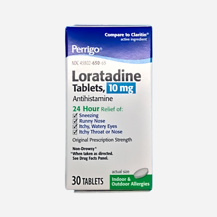 Perrigo Loratadine Tablets Antihistamine, 10 mg 30 Tablets