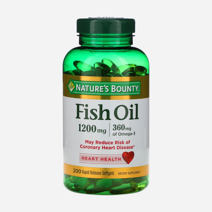 Nature's Bounty Fish Oil, 1200 mg (360 mg of Omega-3), 200 Rapid Release Softgels