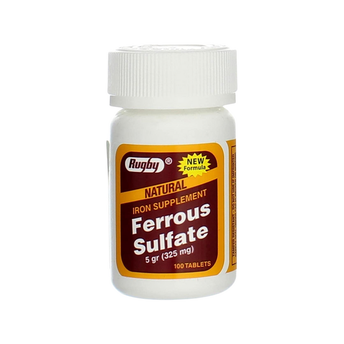 RUGBY IRON SUPPLEMENT FERROUS SULFATE 5gr (325mg)