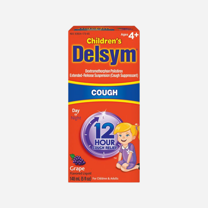 Delsym Children's 12 Hour Cough Relief Medicine, Grape Flavor, 5 FL OZ