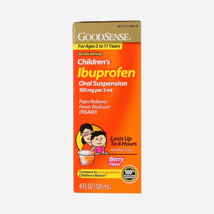 GoodSense Children's Ibuprofen Oral Suspension Pain Reliever Liquid - Berry Flavor, 4 fl oz