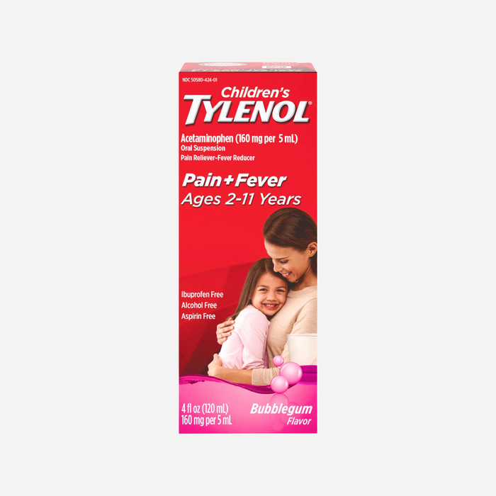 Tylenol Children's Pain + Fever Relief Medicine, Bubble Gum Flavor, 4 fl oz