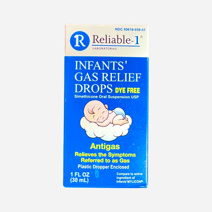 Reliable-1 Infant's Gas Relief Drops, Dye Free, 1 FL OZ