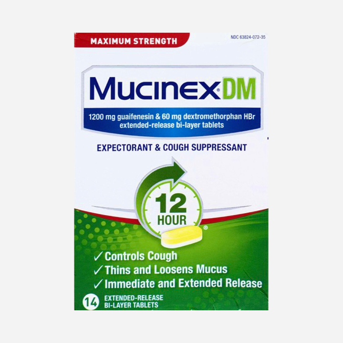 Mucinex DM Maximum Strength 12 Hour Expectorant & Cough Suppressant, 1200 mg 14 Bi-Layer Tablets
