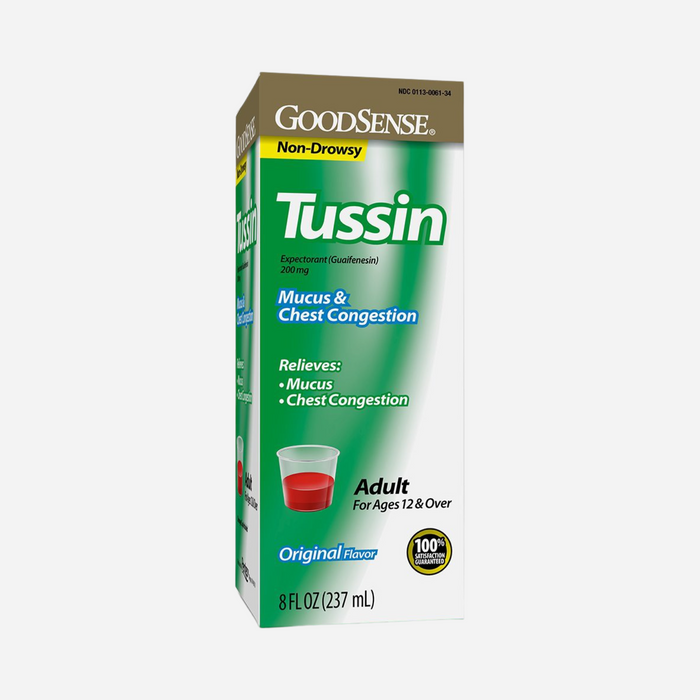 GoodSense Tussin Mucus & Chest Congestion, Expectorant (Guaifenesin), 8 FL OZ