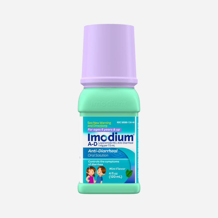 Imodium A-D Liquid Anti-Diarrheal Medicine for Kids, Oral Solution, Mint Flavor, 4 FL OZ