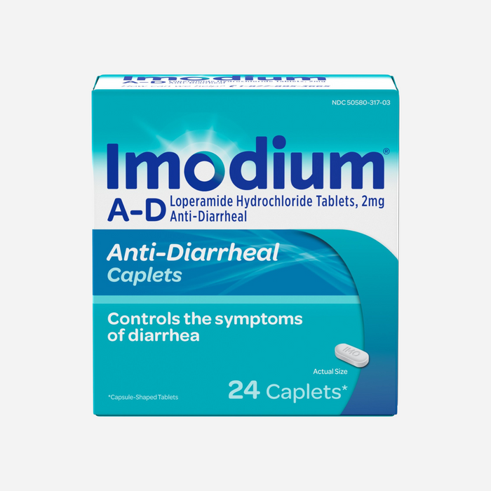 Imodium A-D  Loperamide Hydrochloride Tablets, Anti-Diarrheal Caplets, 24 ct.